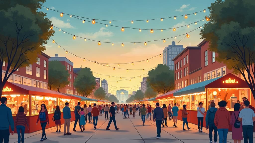Editorial illustration: Family Weekend Guide: Fun Events for All Ages in Sioux Falls
