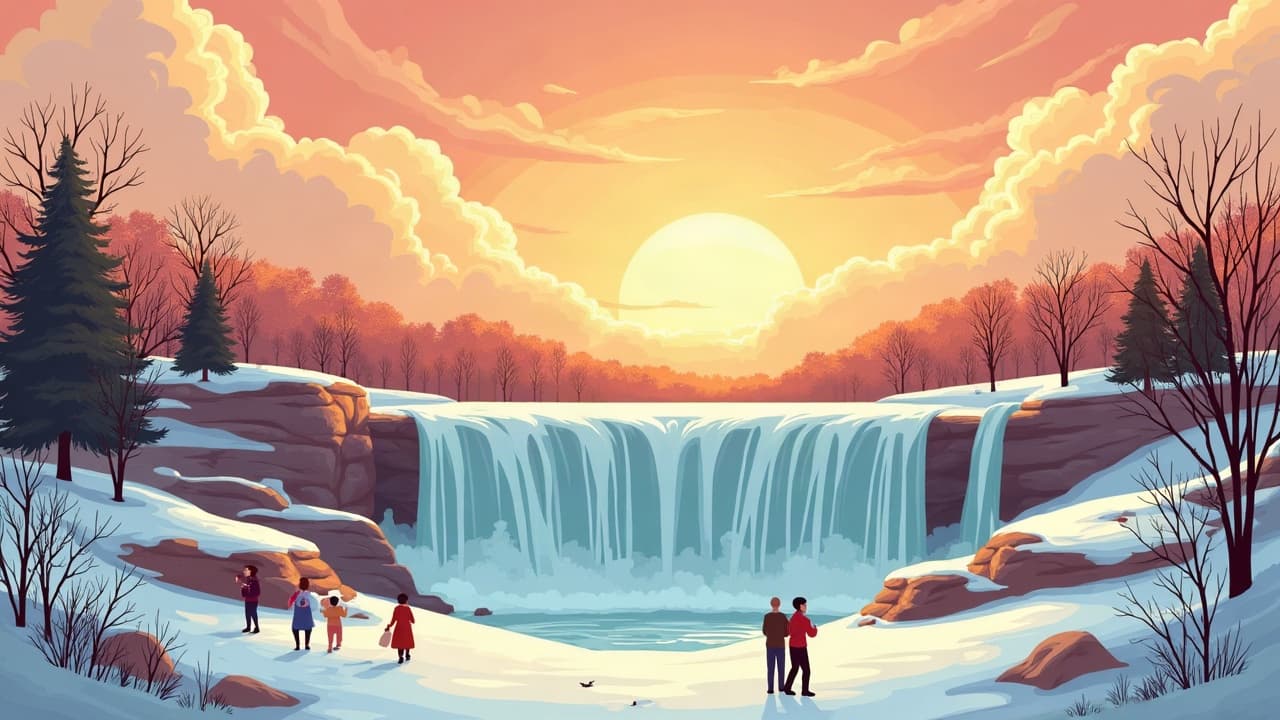 Editorial illustration: Winter in Sioux Falls, SD: How Locals Get Through It
