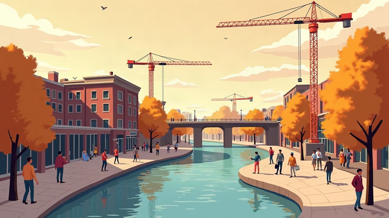 Editorial illustration: Sioux Falls announces road work and Benson Road open house