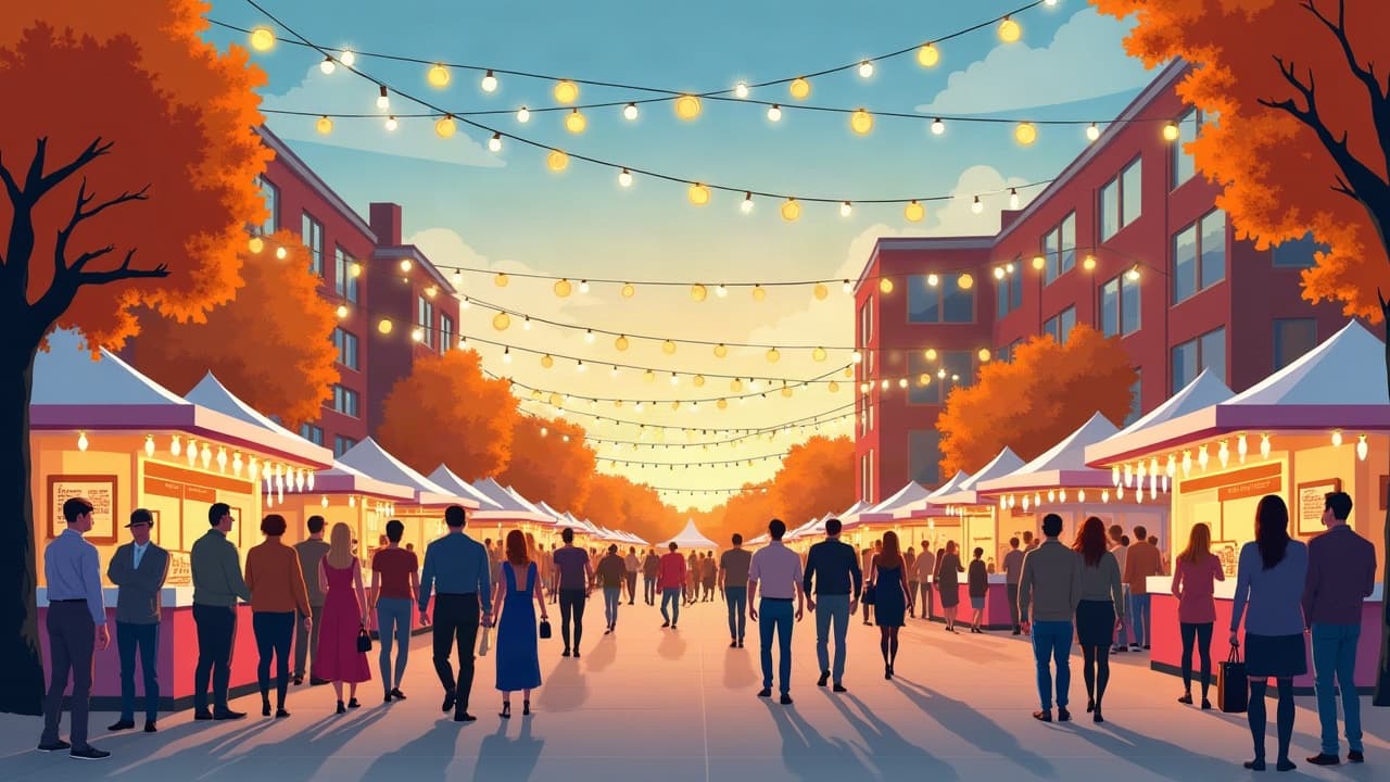 Editorial illustration: Exciting Events in Sioux Falls: October 23-25 Weekend Guide